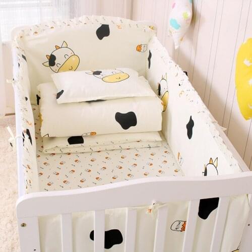 6/9pcs Cow baby room decoration crib bedding set baby crib bumper Nordic Baby Room Decor protetor de berço 120*60/120*70cm