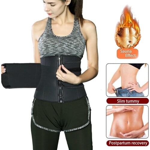Waist Trainer Body Shaper Abdominal Belt 7 Steel Boned High Compression Zip Neoprene Waist corset Sauna Corset Sweat