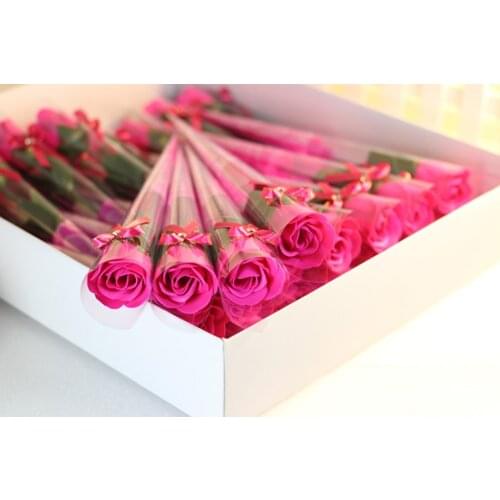 Red pink rosy red blue purple soap rose flower Bath Body Flower romantic Bath Soap Petals Wedding Decoration Gifts