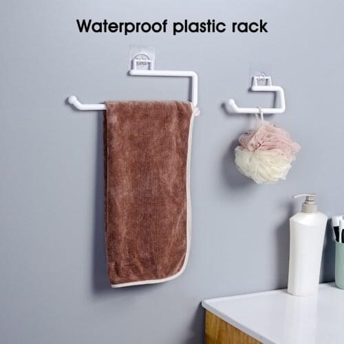 Kitchen Paper Towel Holder Self Adhesive Toilet Paper Roll Rack Stick on Wall Under Cabinet Bathroom