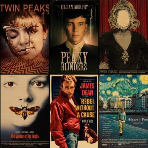 Buy three to send one Malena/Stranger Things/Skyrim Classic movie series poster retro kraft paper room decoration painting