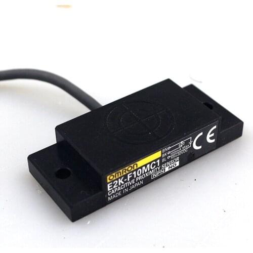 Square capacitive proximity switch E2K-F10MC1 induction paper glass wood three-wire NPN distance sensor