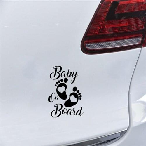 17*11.8cm BABY IN CAR Safety Sign Car Window Sticker Boy Girl On Board Bumper Decal car stickers
