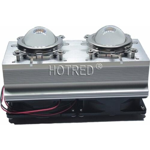 100W 200W High Power LED Heatsink cooling cooler with fans 44mm Lens +Reflector Bracket