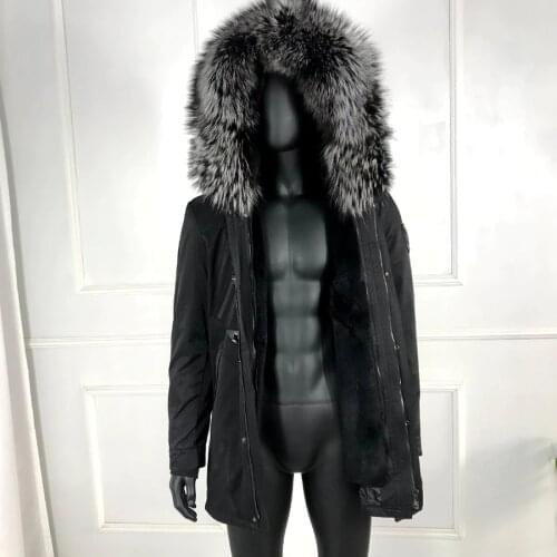 Parka Winter Mens Outwear High Quality Real Fur Parkas 2019 New Mens Winter Outwear Classic Jacket