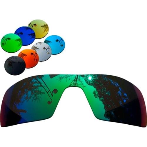 100% Precisely Cut Polarized Replacement Lenses for Oil Rig Sunglasses Green Mirrored Coating Color- Choices