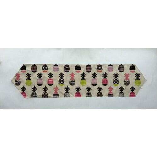 Pineapple print Table Runner Thick Cotton Canvas placemats upscale fabric coffee table flag bed runner