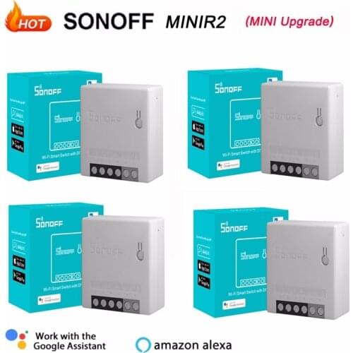 SONOFF MINIR2 10A Mini Wifi DIY Smart Switch Module Smart Home Wireless Two-Way Switches Voice Control With Alexa Google Home
