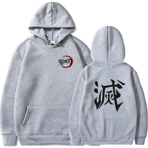 Anime Hoodie Demon Slayer Hoodies Men Women Harajuku Pullover Quality Sweatshirt Kimetsu No Yaiba Tanjirou Zenitsu Tomioka Giyuu