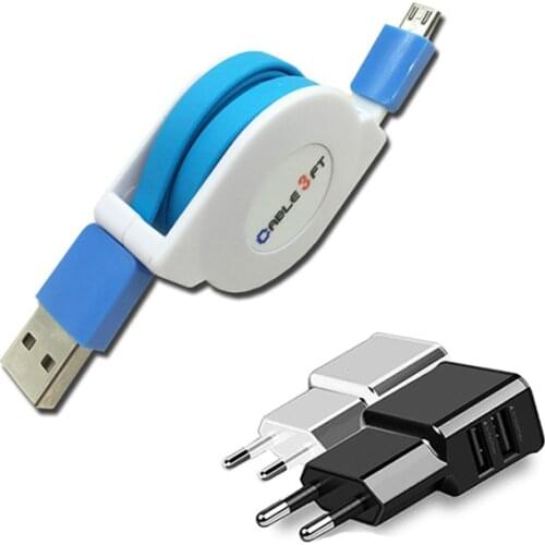 Micro USB Retractable Cable For Xiaomi Redmi 8 6 7A Plus Note 6 4x 5a Pro 2/3 Meter Charging Cabel Mobile Phone Charger Adapter