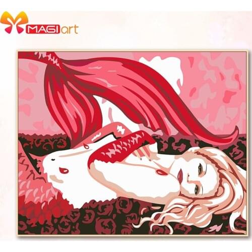 Cross stitch kits Embroidery needlework sets 11CT water soluble canvas patterns 14CT Gorgrous lady-NCMP037