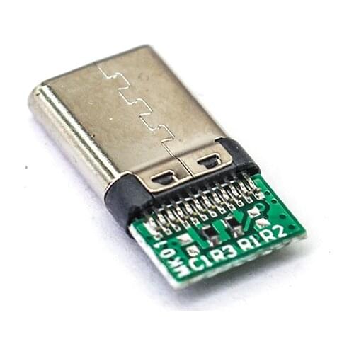 2/5/10pcs usb 24 pin type c male Connectors Jack Tail usb Male Plug Electric Terminals welding DIY data cable accessories usb