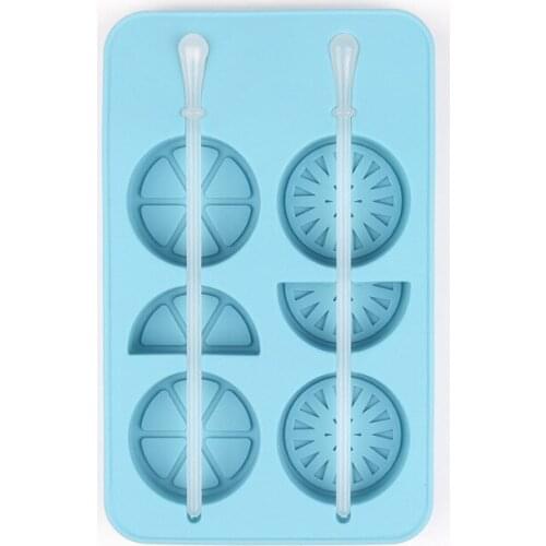 2020 New 3D Lemon Ice Mold Silicone Mold Cake Tools Ice Cream Cube Molds Cream Mould Cooking Tools Tools with Sticks