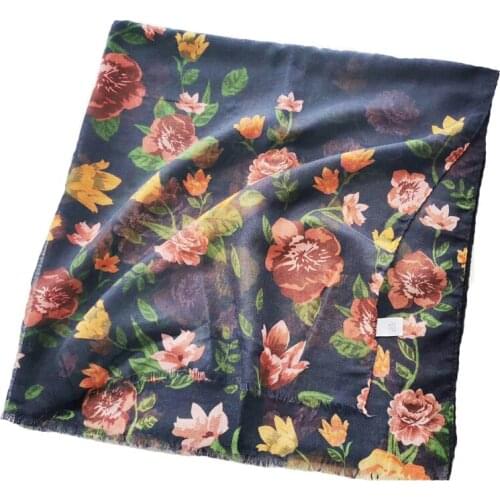 2021 Women Floral Printed Pattern Plaid pattern Cotton Scarf Shawls Wraps Hijabs 10pcs/lot