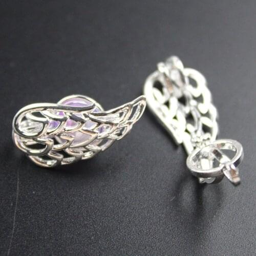 24*11mm,Leaves Essential Oil Diffuser Pearl Cage Pendant,Aromatherapy Locket Necklace Volcanic Setting Lava Stone Jewelry,HM