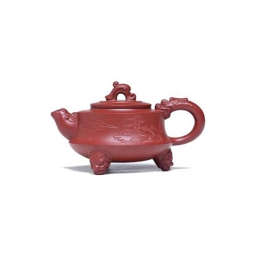 270ml Yixing wang purple sand teapot tea set mine dahongpao three foot dragon zun teapot dahongpao tea teapot