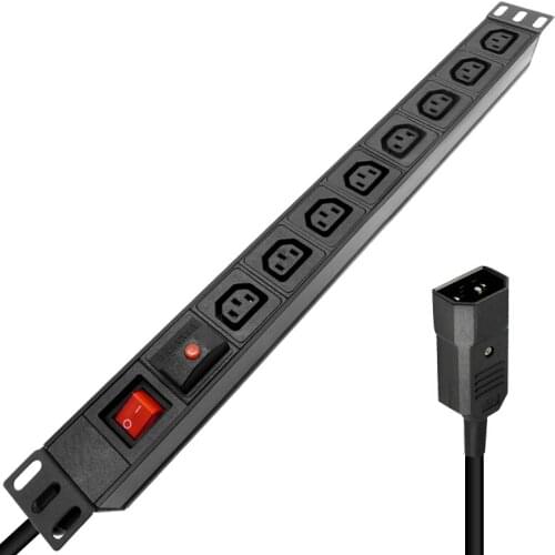 8AC C13 Output Aluminum alloy Power Strip socket Portable installation overload protection Adapter EU UK US AU C14 PLUG 4000W