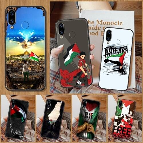 Palestine Mark Flag Phone Case For Huawei Honor 6A 7A 7C 8A 8X 8 9 9X 10 10i 20 Lite Pro black silicone cell cover fashion