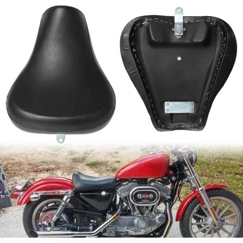 Black Front Driver Rider Solo Seat For Sportster 883 1200 72 48 1983-2003