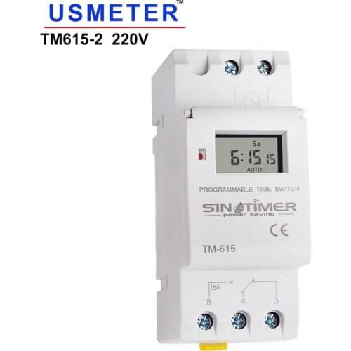 220V AC 16A Electronic Weekly 7 Days Programmable Digital Industrial Relay Timer Control Din Rail Mount Time Switch