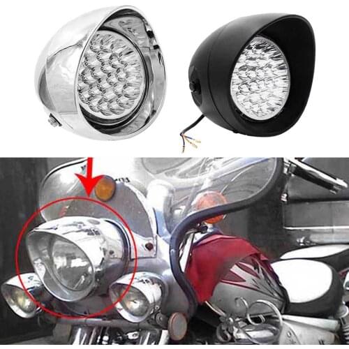 Motorcycle LED headlight Electric Bicycles Super bright LED external Spot Work light for Harley Retro Style 12V 55W Waterproof