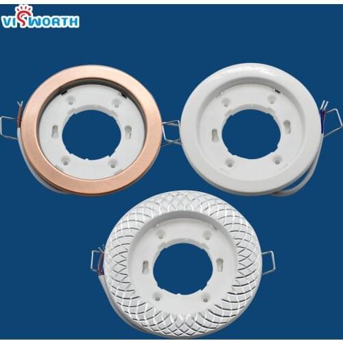 GX53 Light Holder GX53 Cabinet Lamp Holder GX53 Base White Silvery Body GX53 Lamp Holder For GX53 Led Light