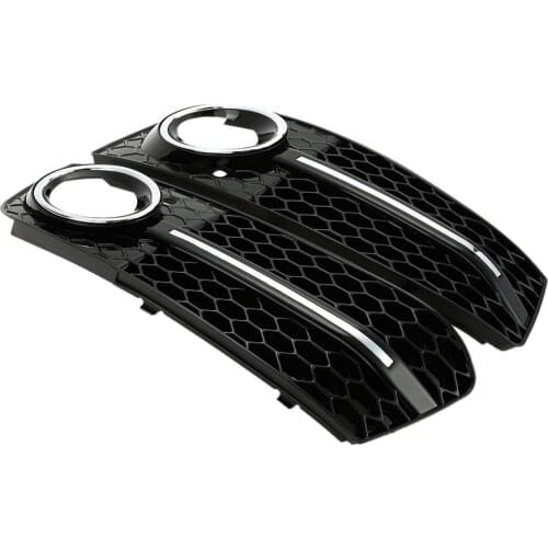 Chrome or Black Ring Trim Fog Light Grille Cover For Audi A4 B8 2008-2011 Grill Pair 8KD 807 681 / 8KD 807 682
