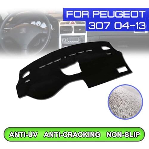 Car Dashboard Mat Anti-dirty Non-slip Dash Cover Mat UV Protection Shade for Peugeot 307 2004 2005 2006 2007 2008 2009-2013