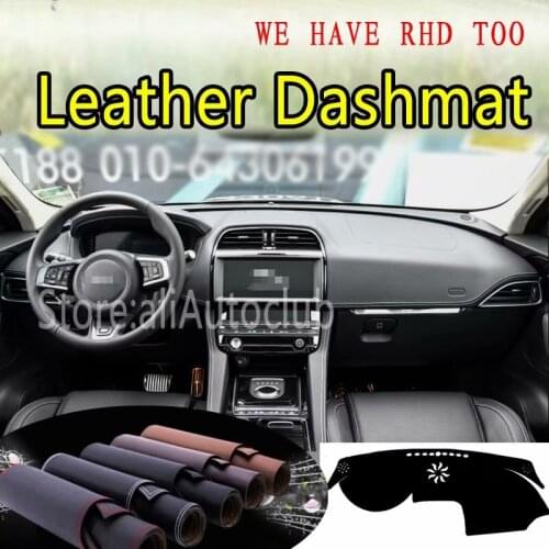 For Jaguar F-Pace 2016 2017 2018 2019 Leather Dashmat Dashboard Cover Dash SunShade Carpet Custom Car Styling LHD+RHD