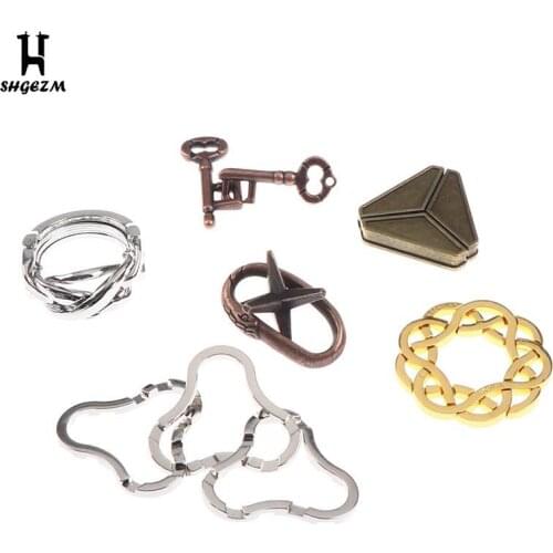 Classic IQ Metal Brain Teaser Magic Baffling Puzzles Game Toy For Children Adult Educational Games Toys Children Adults