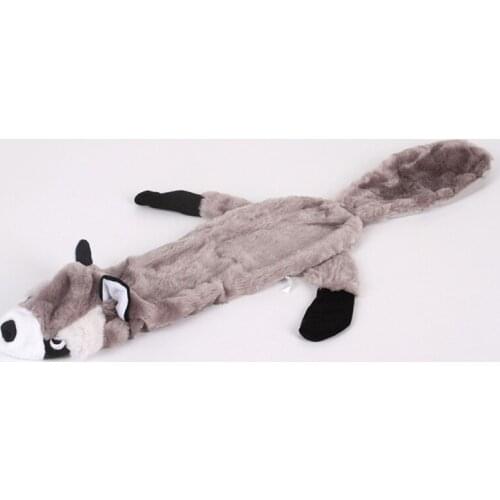 Cute Dog Toys Stuffed Squeaking Big Pet Toy Plush Raccoon/wolf/rabbit for Dog Cat Chew Squeaky Puppy Toy for Training/Sleeping