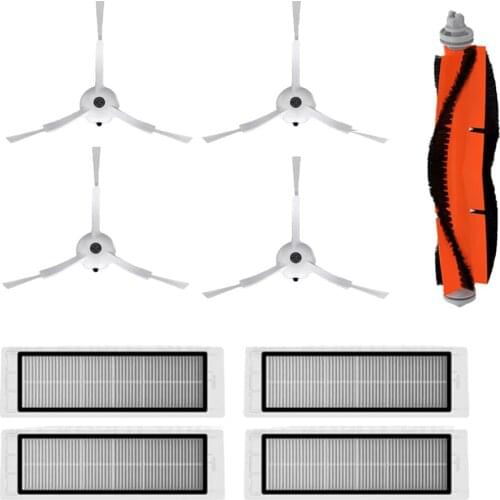 Robot Vacuum Part Pack HEPA Filter Side Brush Main Brush Cleaning Tool Replacement Set for Vacuum Cleaners Accs Kit