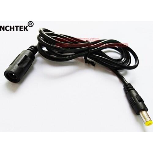 NCHTEK DC Power Jack 5.5x2.1mm Male Plug to Female Extension Adapter Cable Wire For CCTV, 5.5/2.1mm FM, 1.2M/Free shipping/25PCS