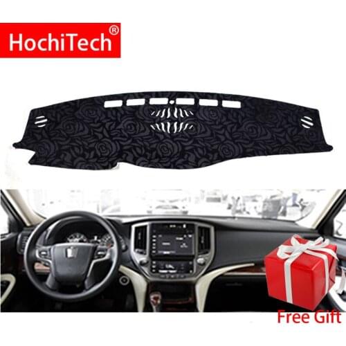Rose Pattern Non-slip Dashmat Dash Mat Dashboard Cover Pad Cover Carpet Car Sticker for Toyota crown 2015 2016-2018 Car Styling