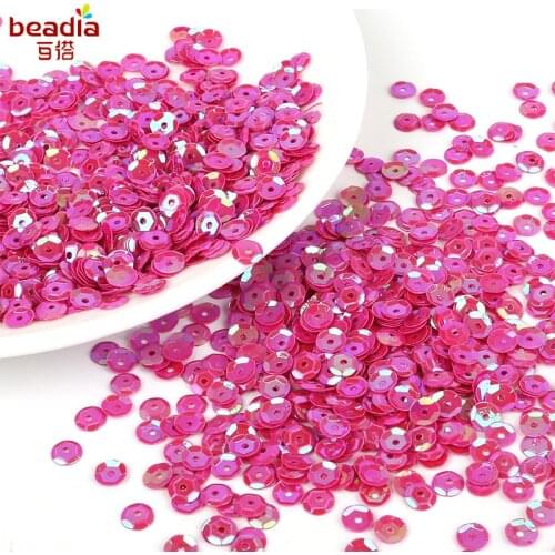 Rainbow Base 6mm 20g/lot(approx 2000pcs) flake Rainbow Cup Sequin for home&wedding decoration shoes Nail Garment Craft Supplies