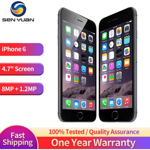 Unlocked Original Apple iPhone 6 16GB 64GB 128GB 4.7" Display IOS 3G WCDMA 4G LTE 8MP Camera 1G RAM WIFI GPS Used Mobile Phone