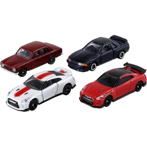 Takara Tomy Tomica Nissan GT-R 50th Anniversary BNR32/R35/PGC10/NISMO 4pcs Set Metal Vehicle Sports Car