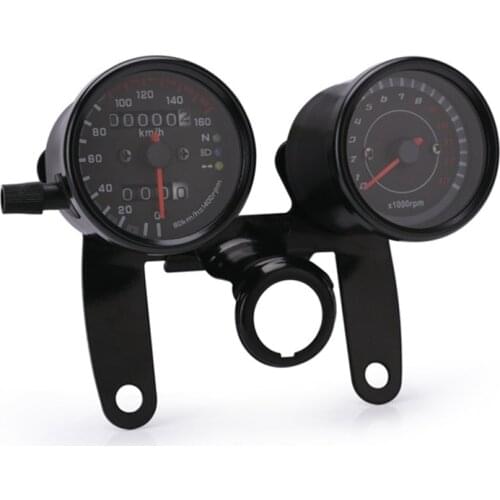 Universal Motor Odometer Motorcycle Odometer 2 in 1 Motorcycle LED Backlight Odometer & Tachometer Speedometer Gauge
