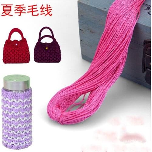 Dia.1mm 600g/lot Women bag knitting yarn Hollow Line Chinese Knot Clasps Line Nylon Yarn Knit Nylon Cord Thread Package Line