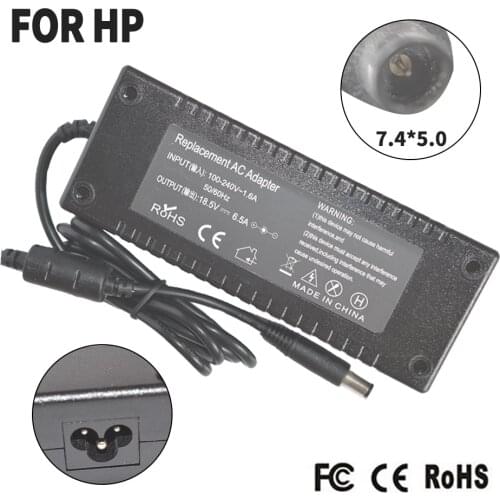 18.5V 6.5A 7.4*5.0MM 120W 391174-001 384023-001 Replacement For HP DV2 DV3 DV4 DV5 DV6 DV7 HDX9000 AC Adapter Power Charger