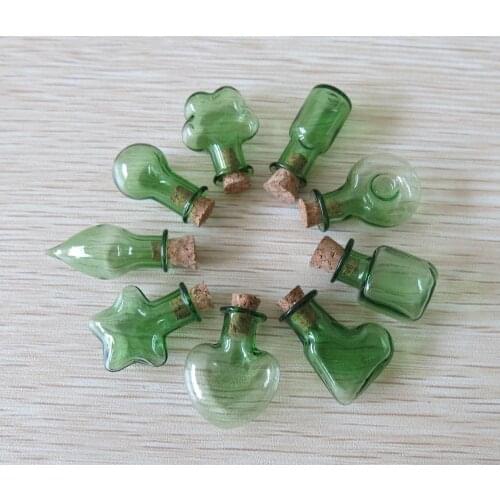 20 x 2ml Mini Sample Glass Vial Small Glass Bottle with Wooden Cork Cork Stoppered Bottle Display Decorative Bottle