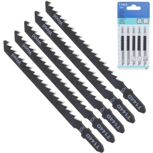 5pcs/lot T144D 100mm High-carbon Steel Reciprocating Jig Saw Quick-Cutting Saw Blade for Wood / Plate /Plastic Cutting