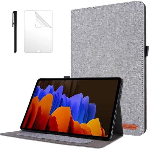 For Samsung Galaxy Tab S7 Plus 12.4 Case SM- T970 T975 Case Cover For Samsung Galaxy Tab S7 T870 T875 Tablet Case +Film+Pen