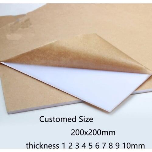 Pure White light Ivory Plexiglass plastic Sheet photopermeability acrylic board organic glass polymethyl methacrylate 200*200mm