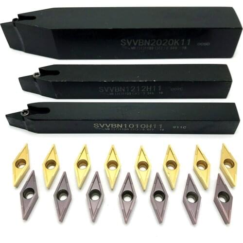 SVVBN1010H11 SVVBN1212H11 SVVBN2020K11 SVVBN2525M11 External Turning Tool Holder +Carbide insert VCMT110304 Lathe Cutting tool