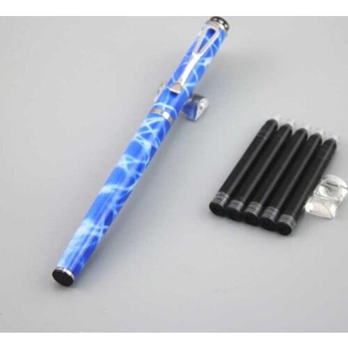 DKW brand fountain pens metal stainless steel pen school office Stationery writing materials business gift with 5pcs ink sac 010