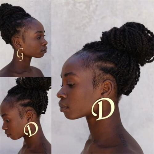 AurolaCo Personalized Custom Letter Earrings Initial Earring Custom Name Gold Stud Earrings for Women Gift Jewelry