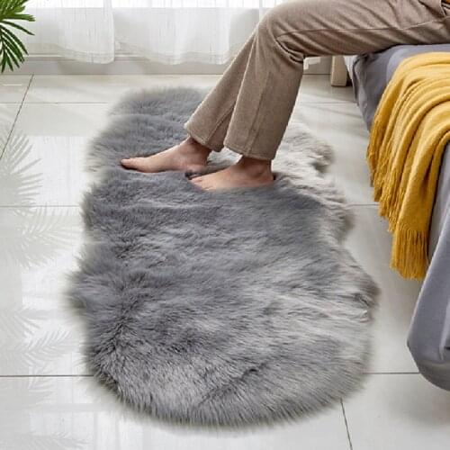 Imitation Wool Rug Plush Area Rug for Living Room Bedroom White Purple Pink Fluffy Rugs Room Decor