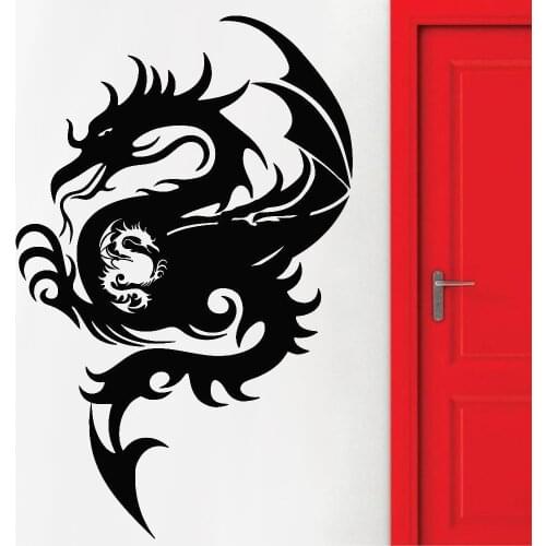 Mythology Dragons Wall Decal Magical Flying Wings Vinyl Wall Stickers Living Room Office Window Wall Artistic Decoration Z496