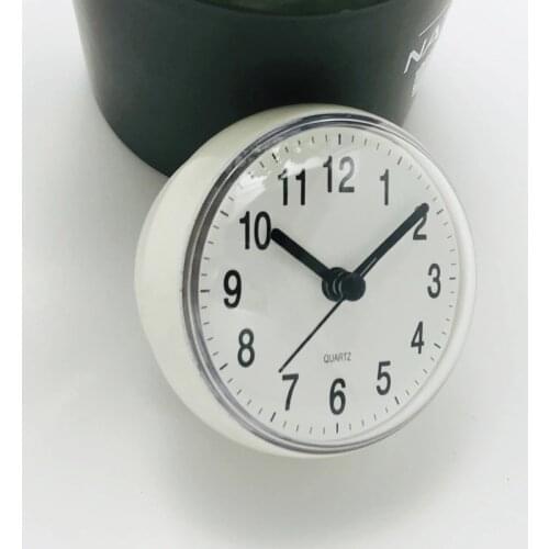 Mini sucker wall clock bathroom anti-fog waterproof clock 7cm kitchen clock small quartz clocks modern design home decor